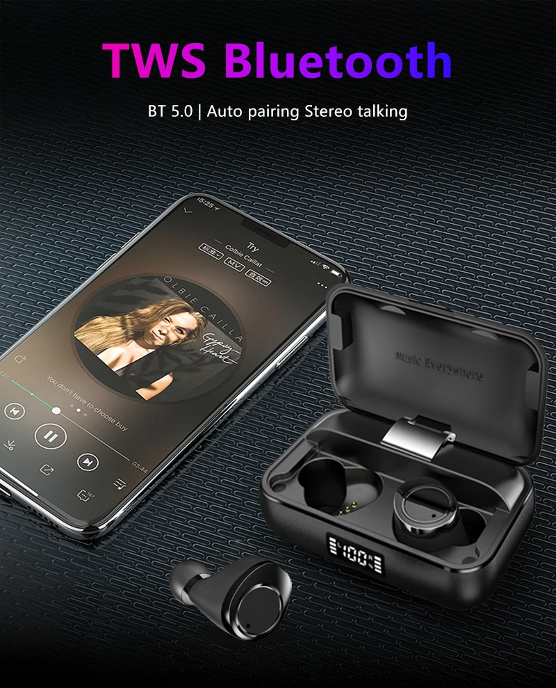 TWS X13 Bluetooth 5,0 наушники сенсорные IPX7 водонепроницаемые настоящие беспроводные наушники-вкладыши с шумоподавлением 7h время прослушивания музыки draadloze bluetooth oortelefoon oortjes draadloos muziek oortjes