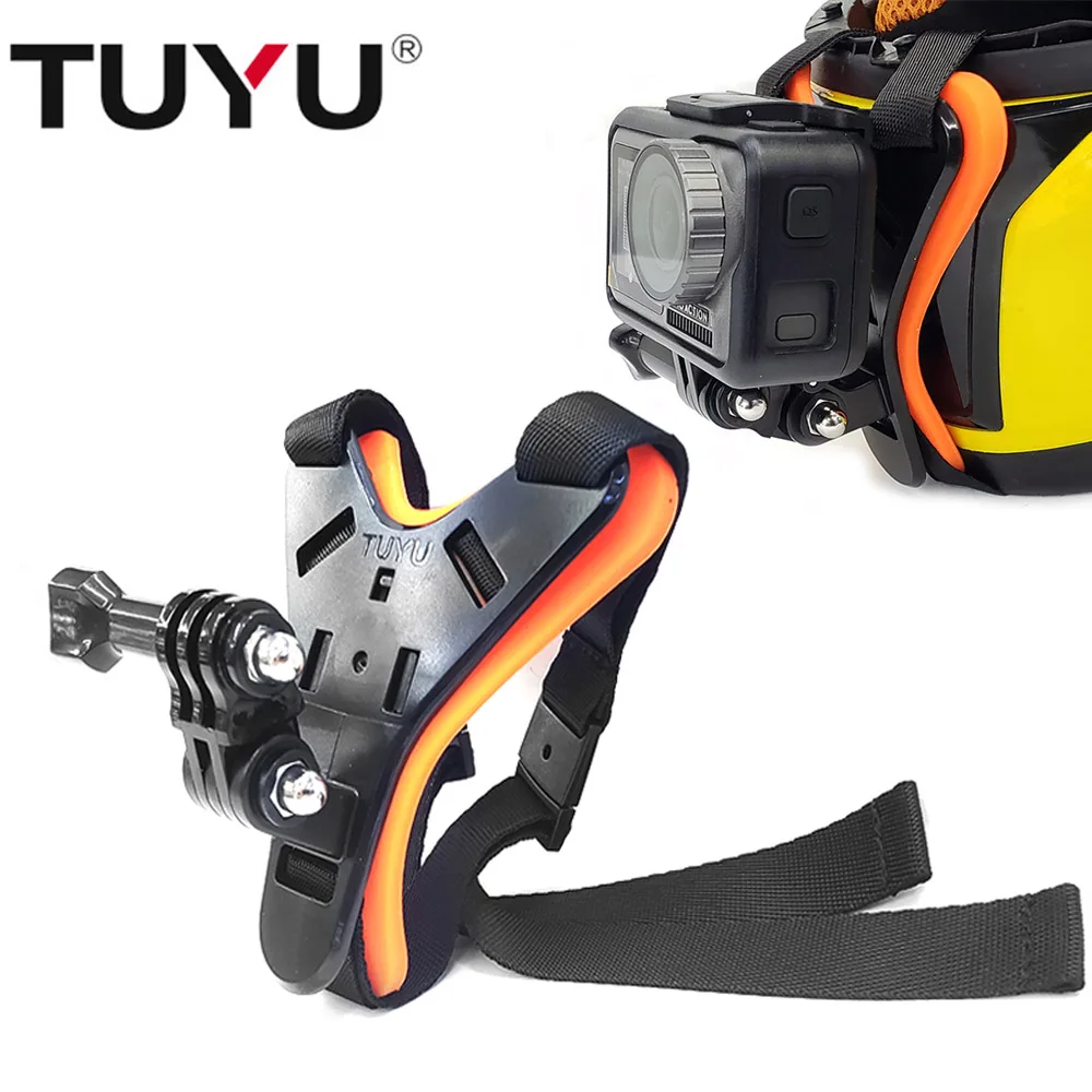 Кронштейн для мотоциклетного шлема TUYU держатель GoPro Hero 9 8 7 6 5 черный DJI osmo Xiaomi Yi 4K