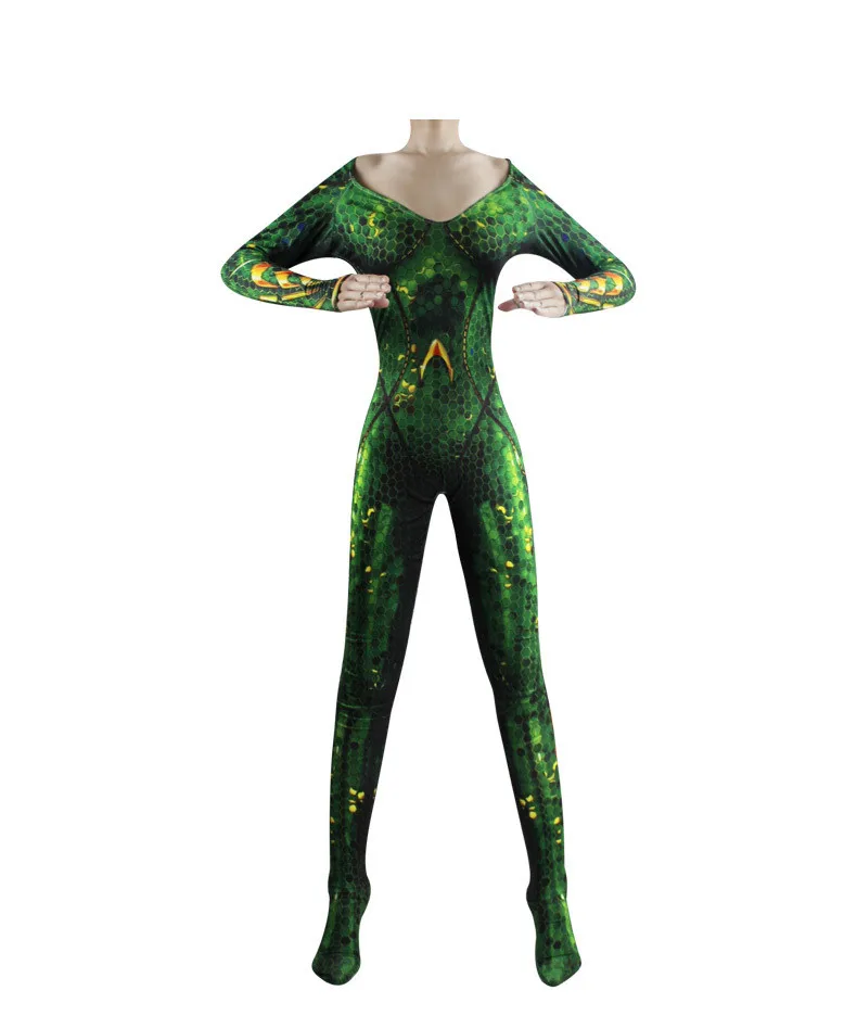 Фильм аквамэн мера Косплэй JumCostume Для женщин костюм для Хэллоуина с длинным