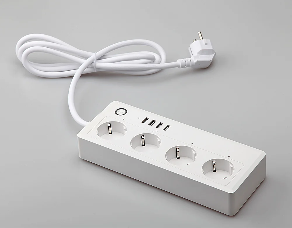 16А ЕС Wifi умная силовая полоса 4 способа 3.1A USB удлинитель с вилкой ЕС умный дом Голосовое управление розетка сетевой фильтр