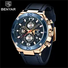 Relogio Masculino BENYAR кварцевые Многофункциональные спортивные часы с хронографом 30 м водонепроницаемые Роскошные брендовые наручные часы Мужские часы