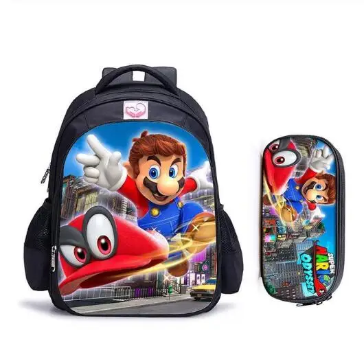 Шоколад Цвет 16 дюймов Mario Sonic Boom Hedgehogs детские школьные сумки ортопедический рюкзак детский школьный рюкзак для мальчиков Mochila Infantil сумки с рисунком - Цвет: Шоколад Цвет
