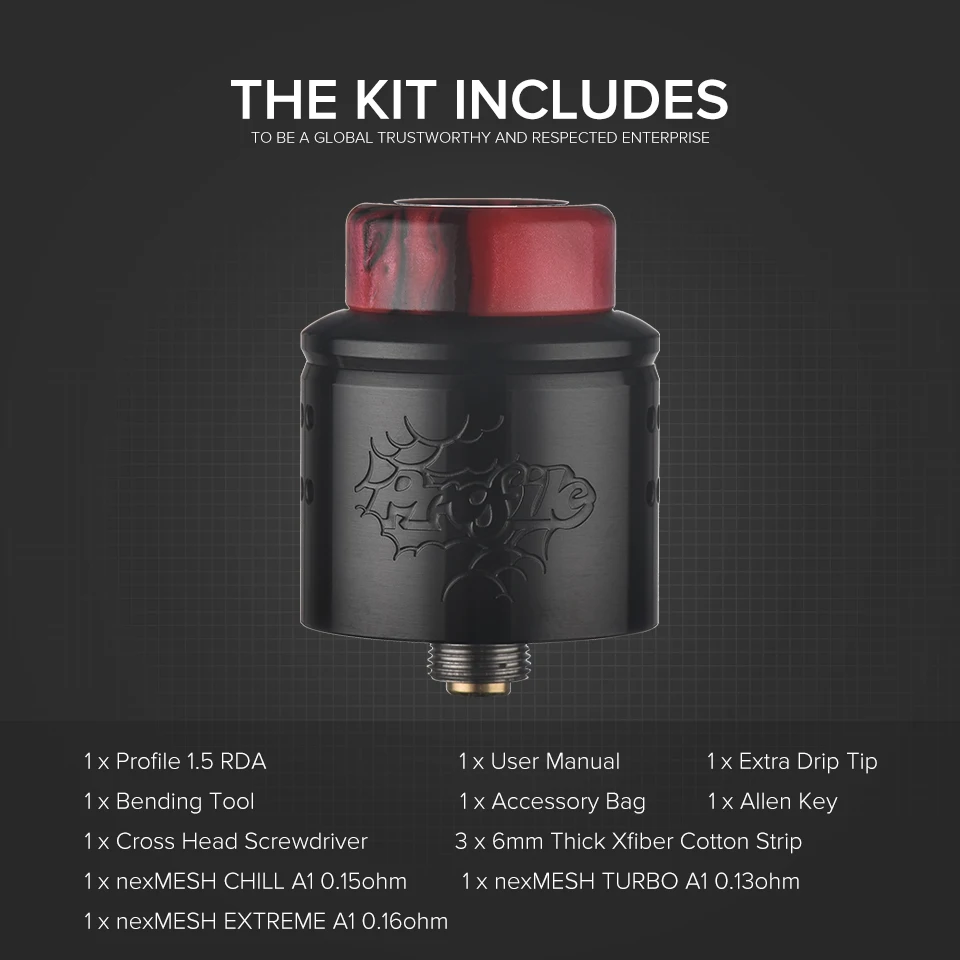 Original Wotofo Profile 1.5 Atomizer Vape Tank Vaporizer Rebuilding RDA Atomizer Vape 510 vape elektronik sigara VS Profile RDA (11)
