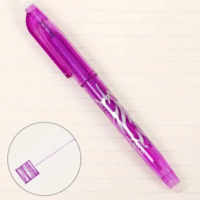 Purple Креативные стираемые шариковые ручки с контролем температуры, цветные ручки для школьных принадлежностей, Офисная Новинка, канцелярские товары - Цвет: Purple
