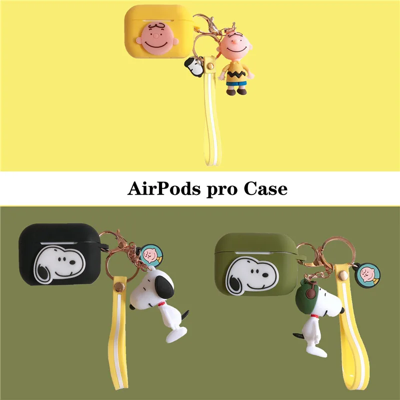 Чехол для наушников с героями мультфильмов для AirPods Pro, силиконовый кулон в виде животного, беспроводной чехол для наушников, АНТИШОК для Apple Airpods 3, аксессуары