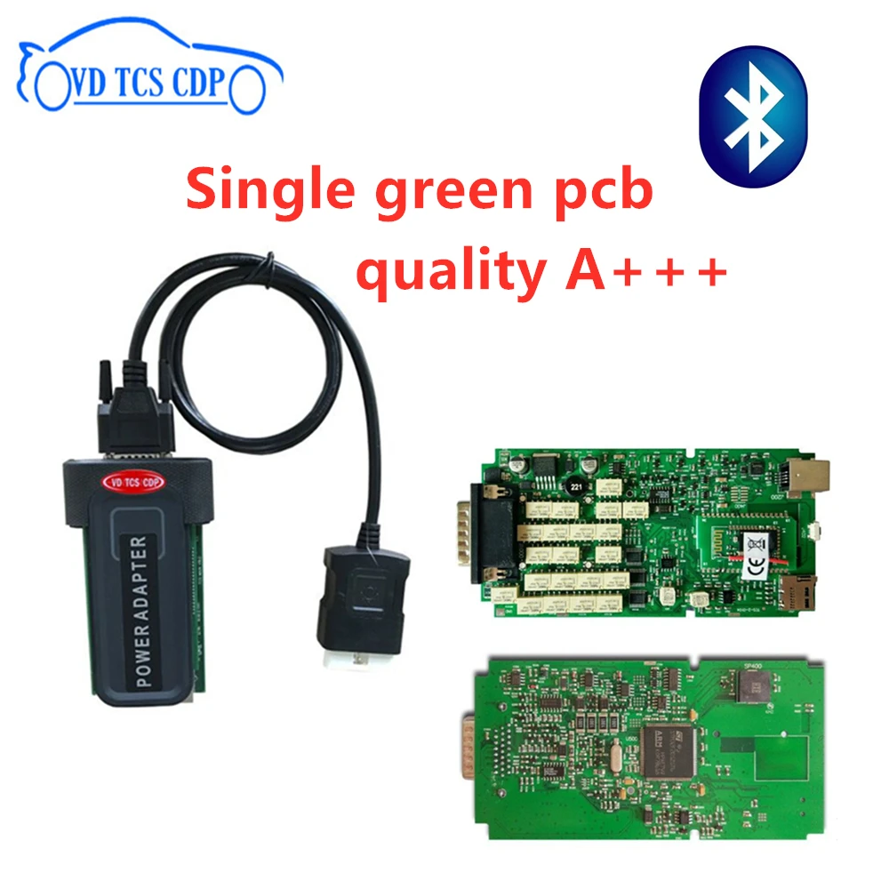 DHL Черный Авто VD tcs c-d-p pro plus зеленый одиночный PCB с Bluetooth 2015R3 работа на автомобилях грузовики obd2 сканирующие диагностические инструменты - Цвет: with bluetooth