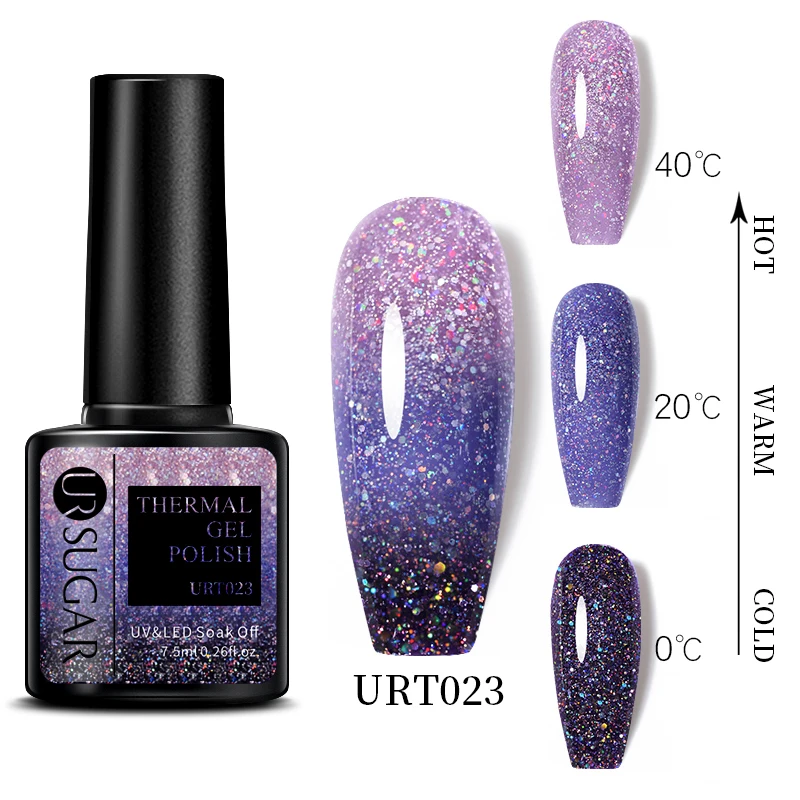 UR SUGAR-esmalte de Gel térmico ultrafino para uñas, barniz de 3 capas que cambia de temperatura, para manicura UV Led