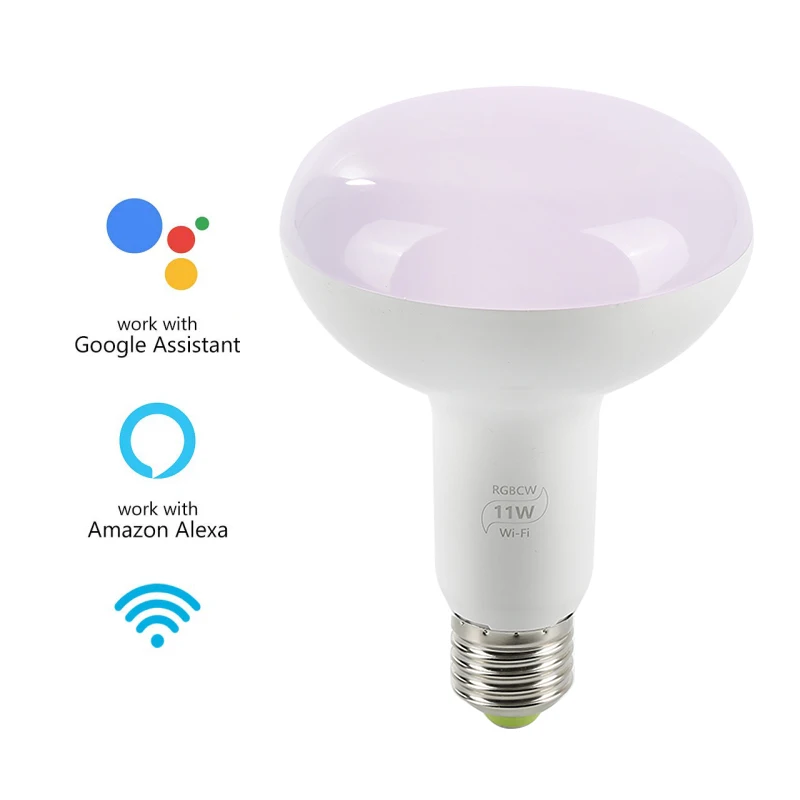 changeable 4 шт. 11 Вт RGB WiFi умный светильник лампочка с регулированием яркости Светодиодная лампа Wake-Up светильник s не требуется концентратор, совместим с Alexa и Google Assistant - Испускаемый цвет: changeable