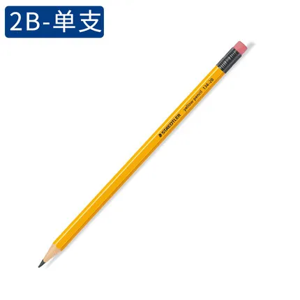 2 шт. STAEDTLER 134 карандаш HB 2B шестиугольная желтая палочка для детей, студентов, карандаш для письма, не содержит свинец, яд - Цвет: 2B one