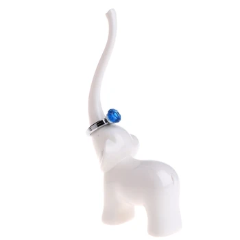 

Ring Display Rack Jewelry Elephant Organizer Melamine Stand Holder Pendant Decor N58F
