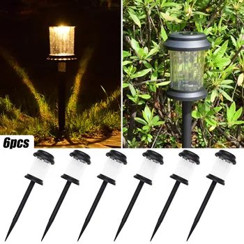 

6PCLED Solar Ground Lamp Outdoor Lawn Street Lamp Home Waterproof Decorative Ground Lamp Landscape Garden Garden Lamp #YL5