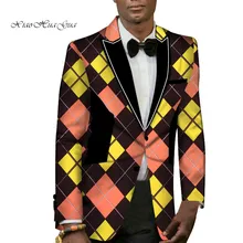 Дашики Базен Riche мужской костюм куртки Формальные костюмы Топы пальто деловые африканские Дашики одежда Вечерние Свадебные Костюмы Блейзер WYN536