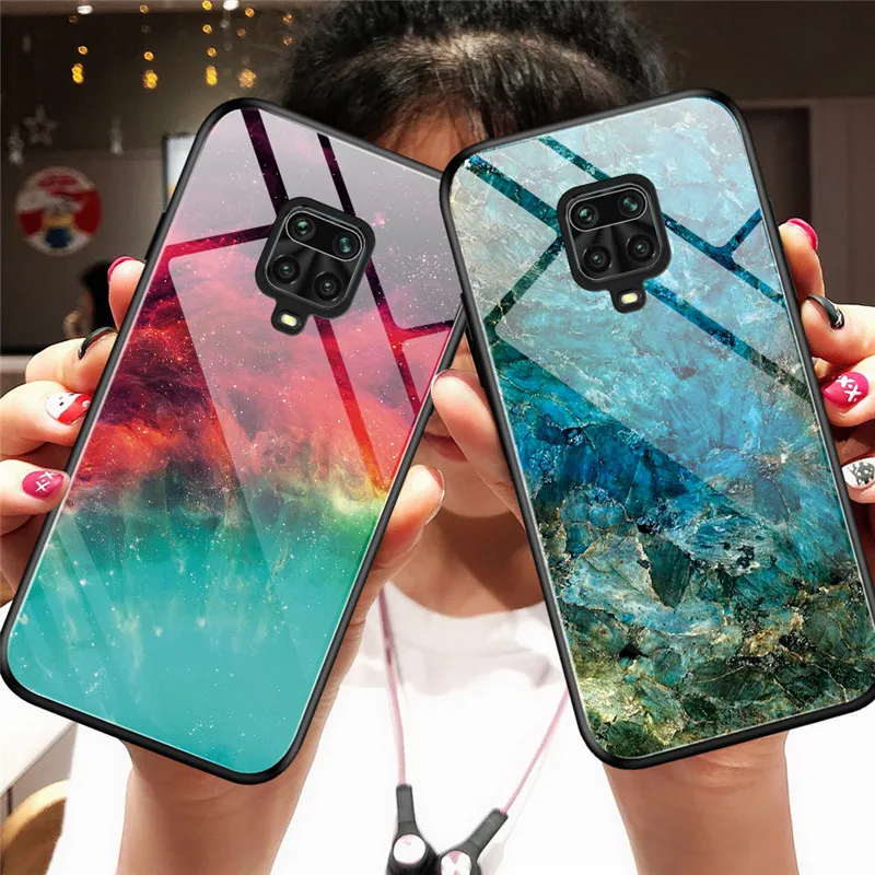 For Xiaomi Redmi NOTE 9s Gradual Change Tempered Glass Phone Case for Xiaomi Redmi note 9 pro max Soft Frame Hard Back Covers For Xiaomi Redmi NOTE 9s Gradual Change Tempered Glass Phone Case for Xiaomi Redmi note 9 pro max Soft Frame Hard Back Covers