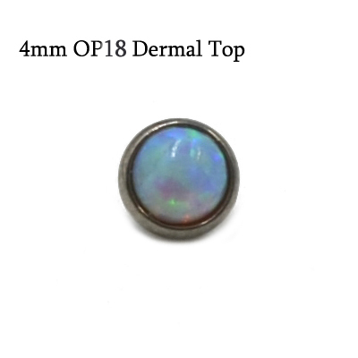 Piece 100% Titanium Micro Dermal Anchor Internally Thread Opals Zircon CZ Gem Top Piercing Skin Diver Base Body Jewelry 16G