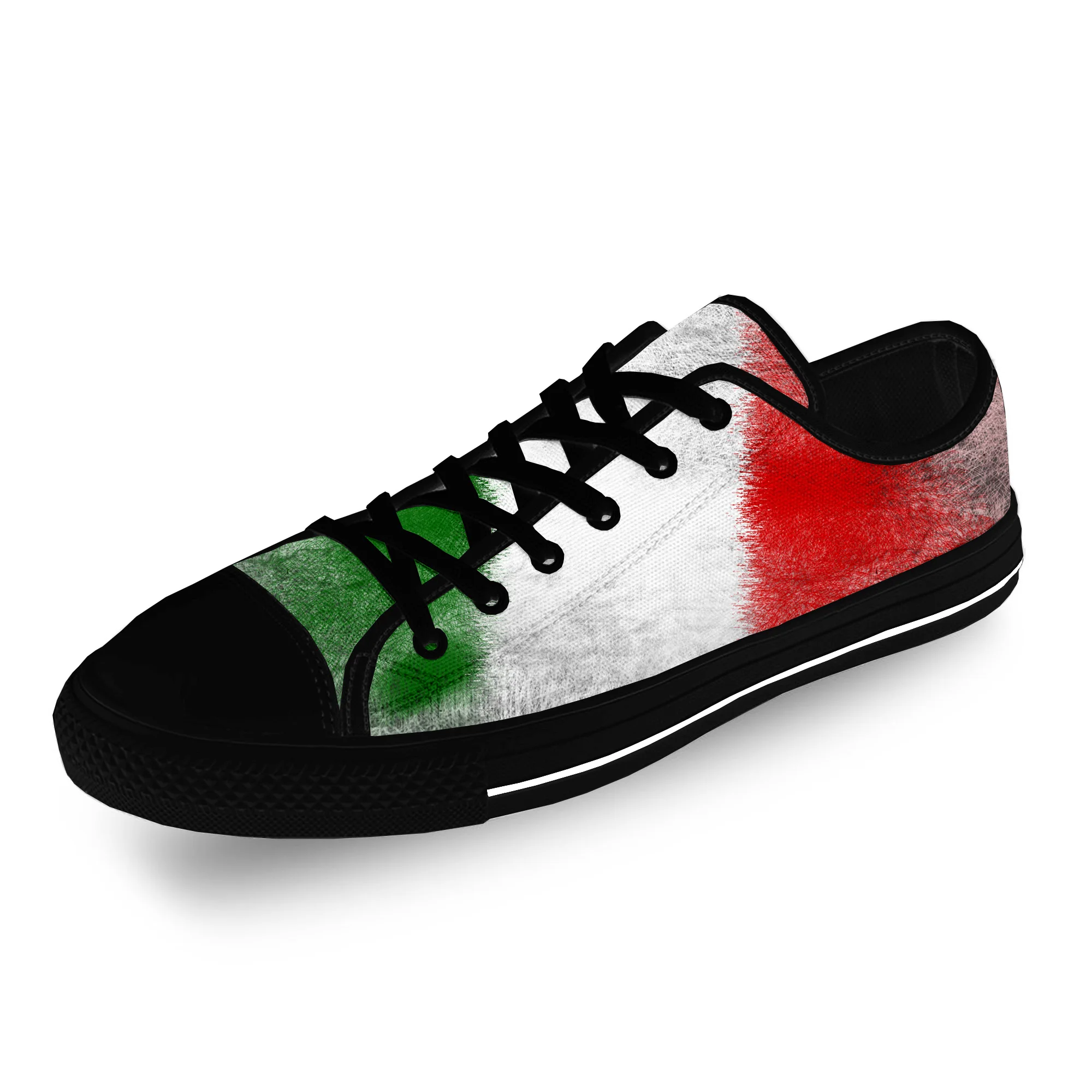 

Italy Italian Italia Flag Patriotic Casual Cloth 3D Print Low Top Canvas Fashion Funny Shoes Men Women Breathable Sneakers