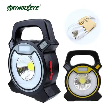 

Portable Outdoor Camping LED Light Tent 4 Modes 2X18650 Lamp +Blue /Red Light