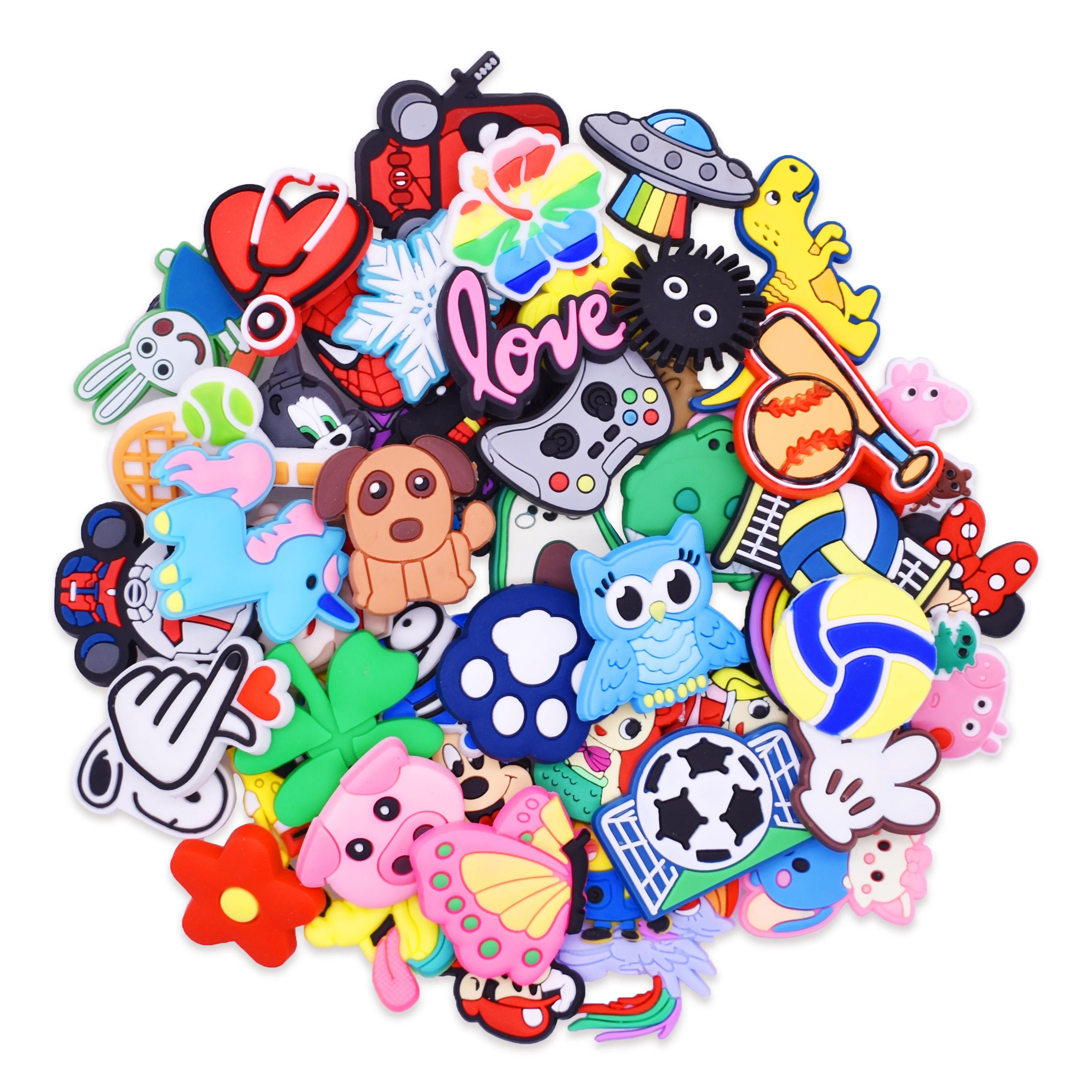 Shoes Charms Shoe-Decration-Accessories Animal-Croc Random Wholesale Kids Cartoon Buckle