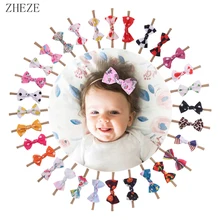 

4Pcs/Lot 3.5" Tied Print Waffle Hair Bows Nylon Headband For Girls Kids Soft Elastic Hairband DIY Hair Accessories Mujer