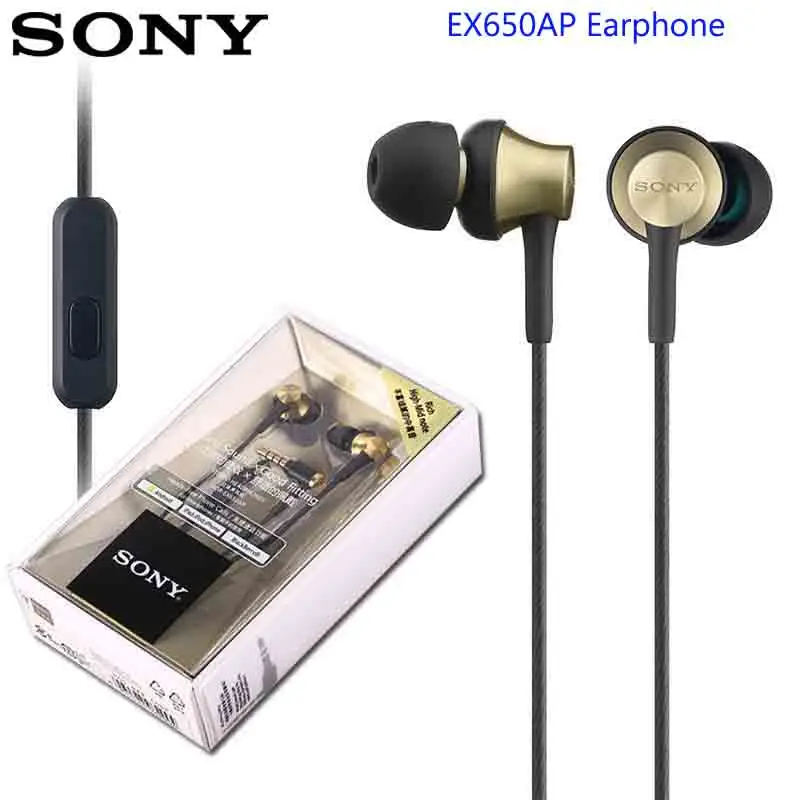 

Original Sony EX650AP Earphone 3.5mm Wired Earbud Headset Hands-free For Sony Xperia 10 Plus Z5 Premium Z6 XZ4 Compact XA2 XA1