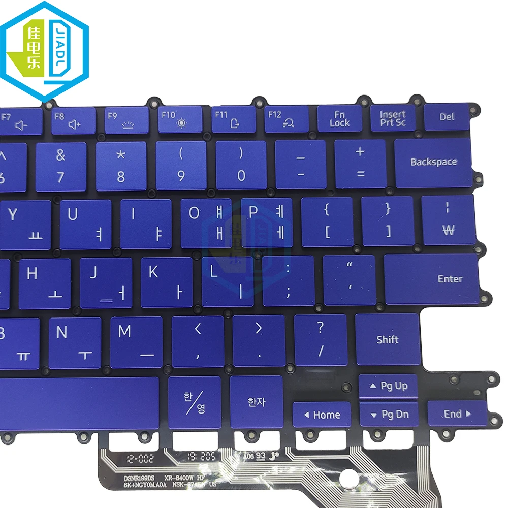 Teclado Backlight para Laptop Blue Keycaps Samsung Galaxy Book Flex Np930qcg-k02cn Nt930qcg 930qcg Reino Unido Coreano Alemanha - Imagem 2