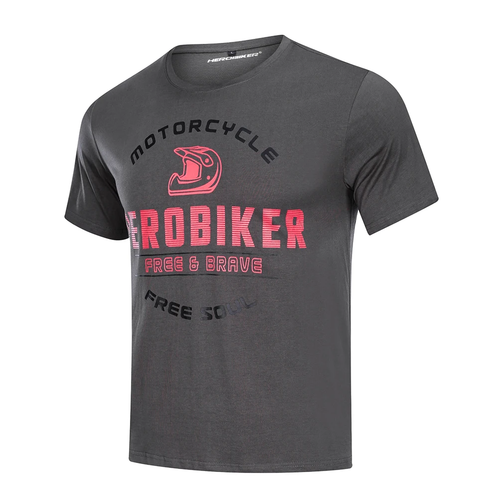HEROBIKER летняя футболка для мотогонок Мужская короткая футболка для мотогонок Спортивная футболка для мотокросса модная быстросохнущая футболка