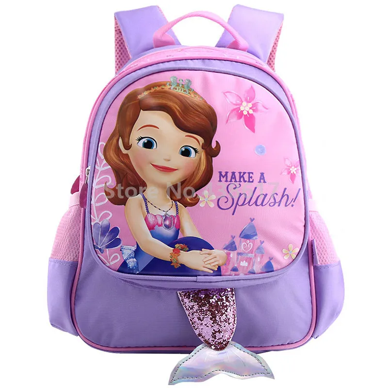 Only Bag 3D Русалка София принцесса девушки школьная сумка пенал для детей Дети для детского сада, дошкольные Школьные Рюкзаки Сумка - Цвет: Only Bag
