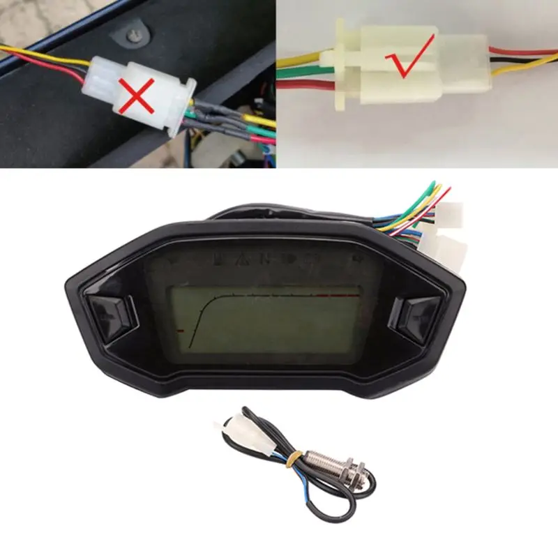 Velocimetro moto rcycle speed ometer цветной ЖК-цифровой измеритель скорости одометр тахометр с датчиком скорости Универсальный H4GC
