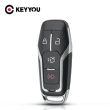 KEYYOU For Ford Fusion Mondeo Lincoln F150 Raptor Edge Explorer 3/4/5 Buttons Smart Remote Key Fob Shell Case Fob 2013 2016
