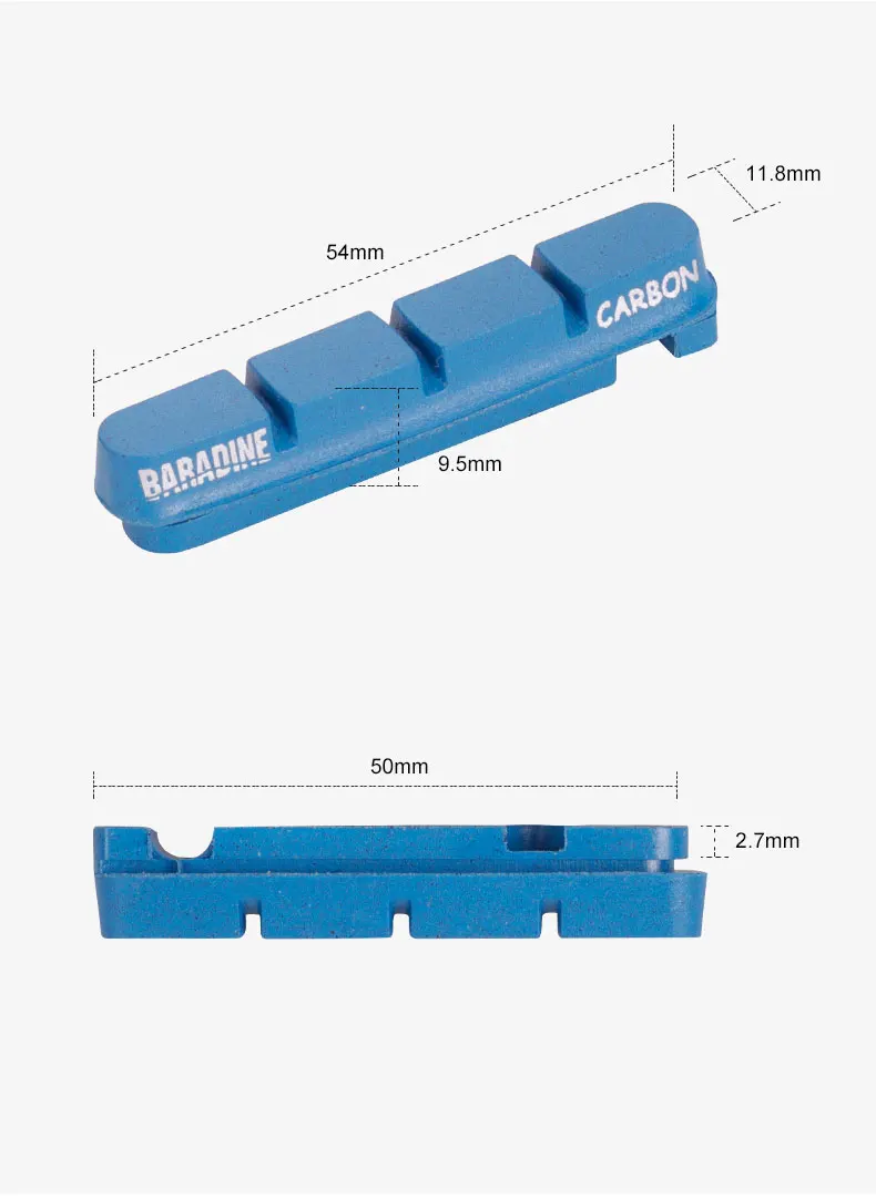 Baradine теплоотвод Tech карбоновый тормоз обода колодки#453 Pro дорожный тормозной суппорт для велосипеда тормозные вставки для углеродного колеса 1/2/4/8