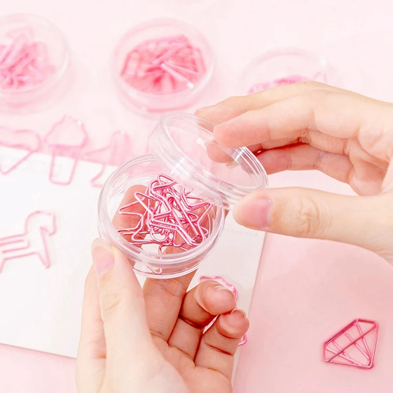 8 шт./кор. мультяшная форма мини-скрепки для бумаги Kawaii Канцелярские прозрачные скрепляющие зажимы фотографии билетов заметки письмо скрепки канцелярские принадлежности