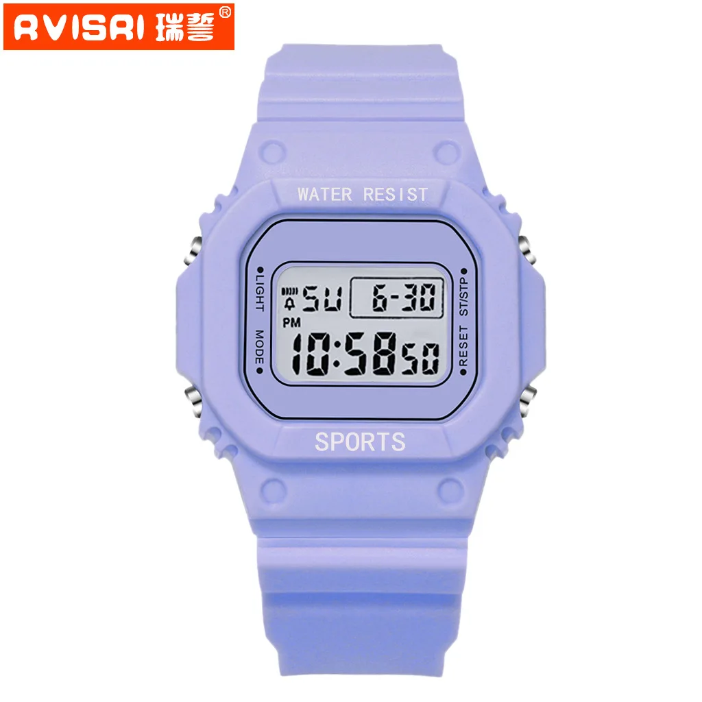 

Цвет: фиолетовый, розовый, для детей, цифровые часы с силиконовым ремешком для маленьких мальчиков и девочек электронные часы Хронограф Будильник текущая ученические милые Светодиодные часы A3966