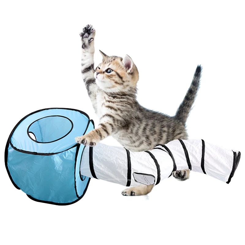 Игрушки для кошек домашняя забавная игрушка Складная S Форма туннель для кошек детская складная палатка котенок кролик Обучающие игрушки играть туннельные трубы товары для кошек