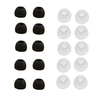 

25# 10 Pairs Medium Size Clear Silicone Replacement Ear Buds Tips For Sony Phillips Earphone Silicone Case Earphone Tips