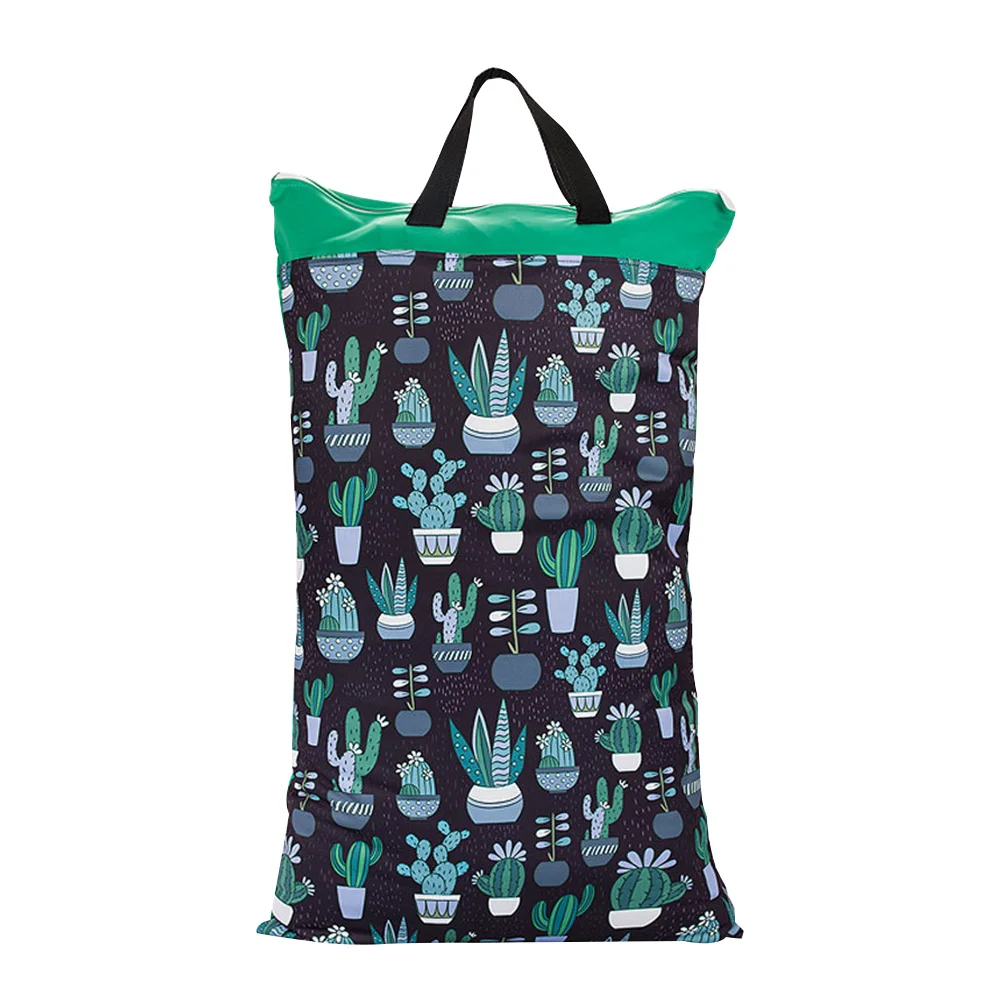 Wet Dry Daily Laundry Storage Portable Washable Cloth Diaper Bag Inserts Nappy Travel Large Capacity Hanging Waterproof Baby - Color: EF96