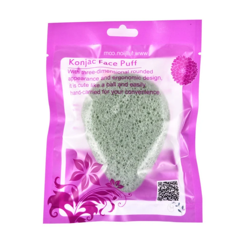1PCS Natural Konjac Sponge Cosmetic Puff Face Wash Flutter Cleaning Cleanser Tools Warm Colors Elegant And Generous - Цвет: 05