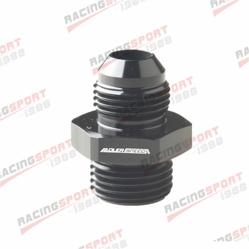 Aluminum BSP Straight Fitting Adapter AN4 AN6 AN8 AN10 AN12 To 1/8" 1/4" 3/8" 1/2" 3/4" ADLER SPEED Black