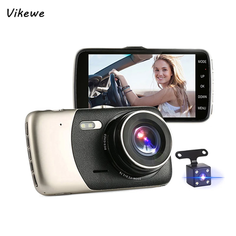 Автомобильный видеорегистратор Vikewe 4 дюйма ips Full HD 1080P с широкоугольным