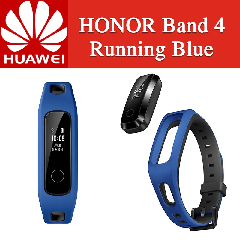 Браслет huawei Honor Band 4 для бега, умный браслет с пряжкой для обуви, водонепроницаемый ремешок для контроля сна - Цвет: blue