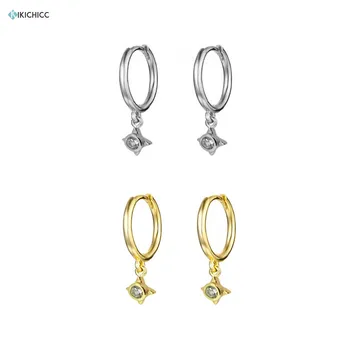 

Kikichicc 925 Sterling Silver 8.mm Classic Pendiente Drop Earring Piercing Women Crystal Jewelry 2020 Fashion Wedding Statement