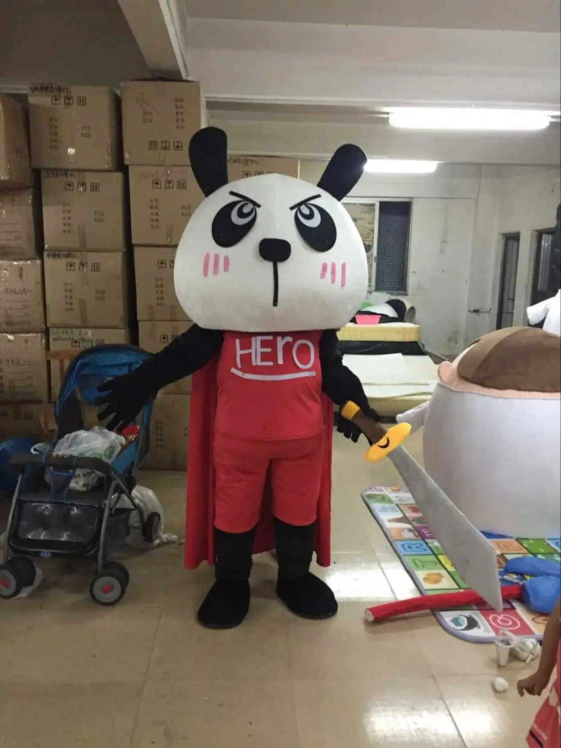 

New Arrival customized hero panda Mascot Costume Adult Halloween Birthday party cartoon Apparel Cosplay Costumes