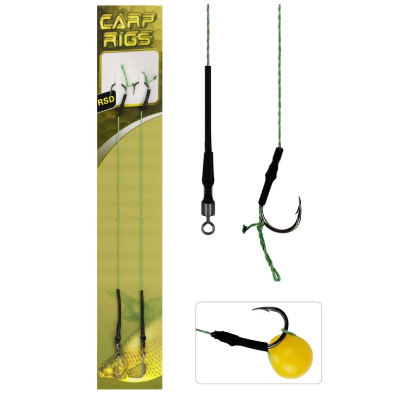 2 шт./компл. углерода Сталь строка крючок для рыбалки на карпа ведущий провод с