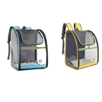 

Portable Pet Dog Cat Carrier Backpack Transparent Mesh Ventilation Bag Pouch with Breathable Windows for Travel Hiking Walking O