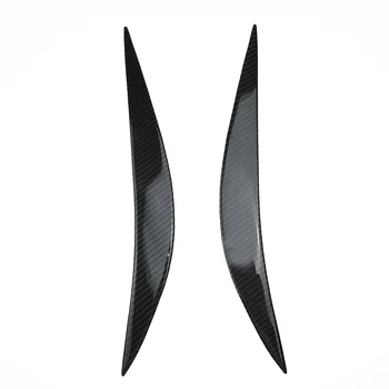 

2pcs/set Headlight Eye Lid Cover Carbon Fiber Black Eyebrow Front Left