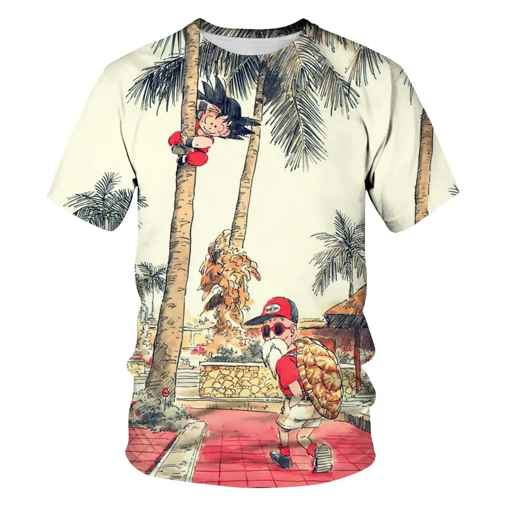 

Summer New Dragon Ball Goku 3D Digital Print Men's/ Women's T-Shirt Oversized O-Neck S-5XL men's Tee Casual short sleeve