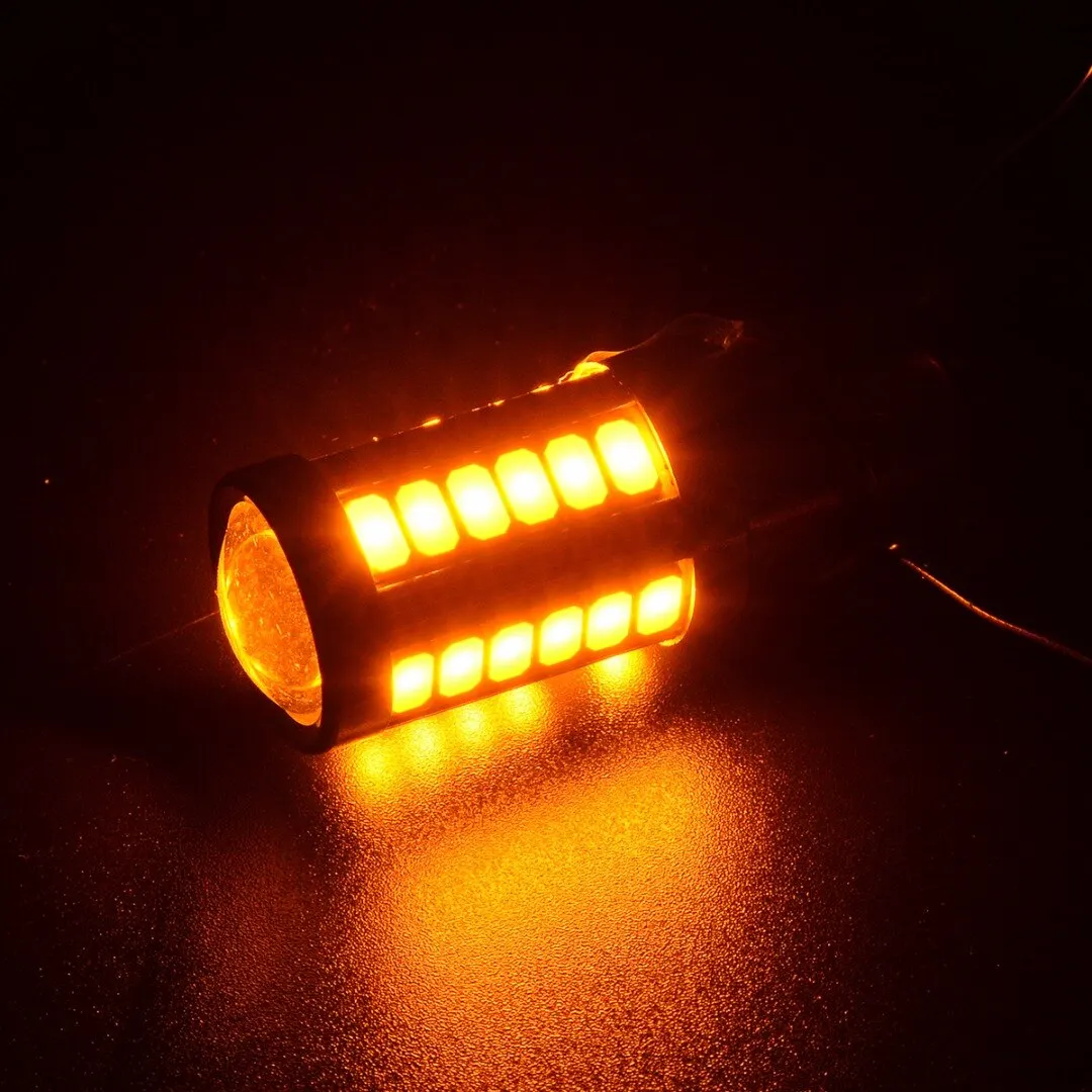 2pcs 1157 5630 33SMD LED Brake Stop Reverse Backup Turn Signal Light Bulb Amber Stop Lamp For Auto Truck SUV