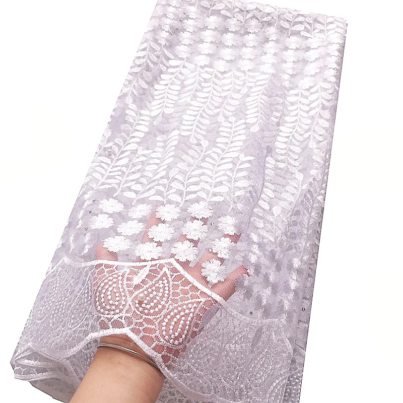 

Polyester White Nigeria High Quality Lace 2018 Soft Latest African Swiss French Laces 2018 Mesh Net Guipure Embroidery Lace