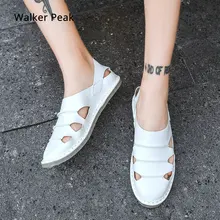 Модные летние мужские сандалии; Повседневная обувь из натуральной кожи на плоской подошве; пляжная Мужская обувь для вождения; лоферы с закрытым носком