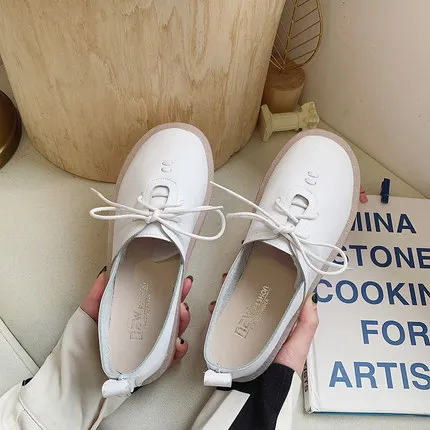 Бежевый Small white shoes female new shallow mouth wild foreign air one foot single shoes - Цвет: Бежевый