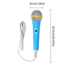 Детский проводной микрофон Игрушка музыкальный инструмент пение караоке для обучения машина компьютерная машина Hi-Fi оборудование Y4UD