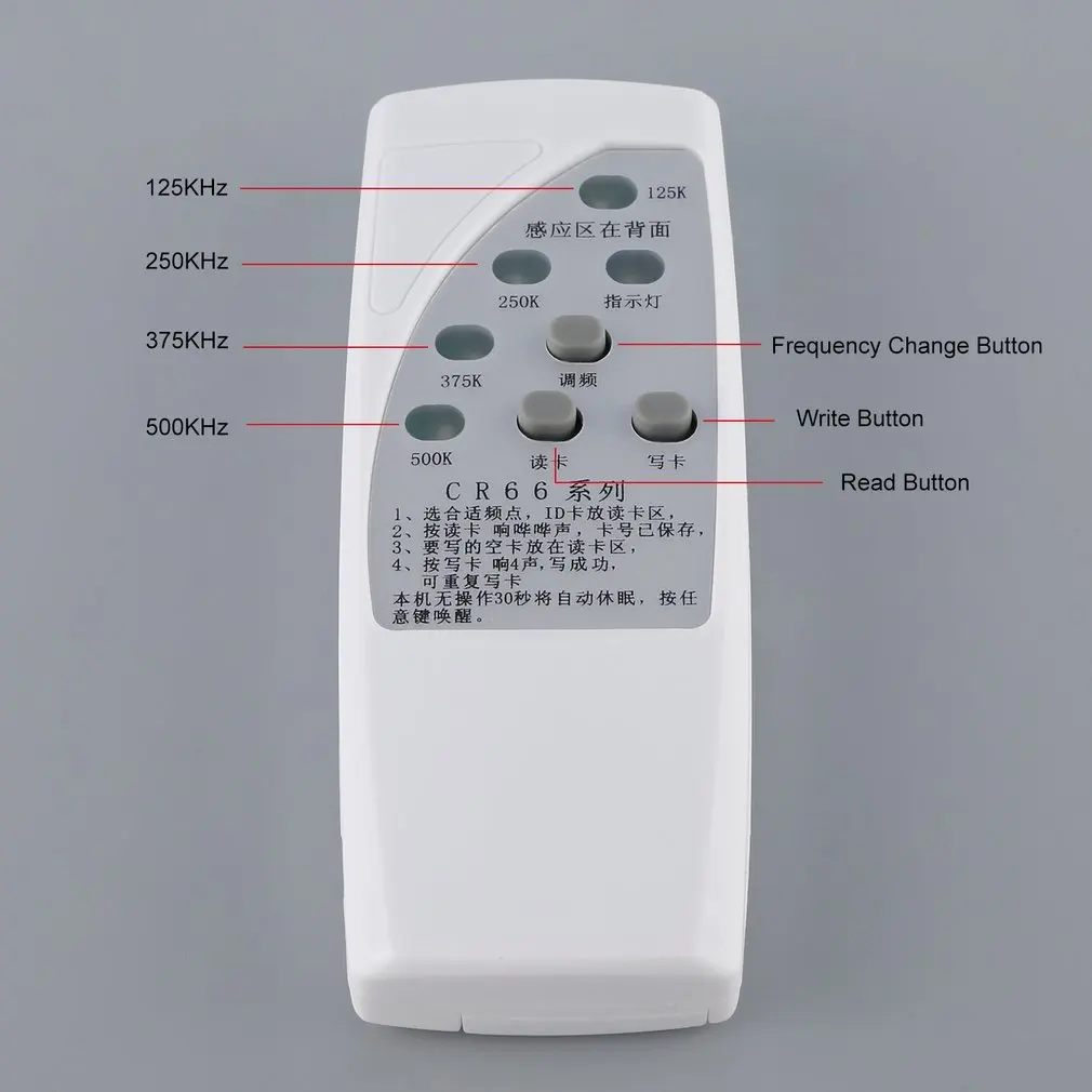 RFID программный сканер RFID ID карта копировальный аппарат 125/250/375/500 кГц CR66 считыватель писатель Дубликатор с светильник индикатор чутко